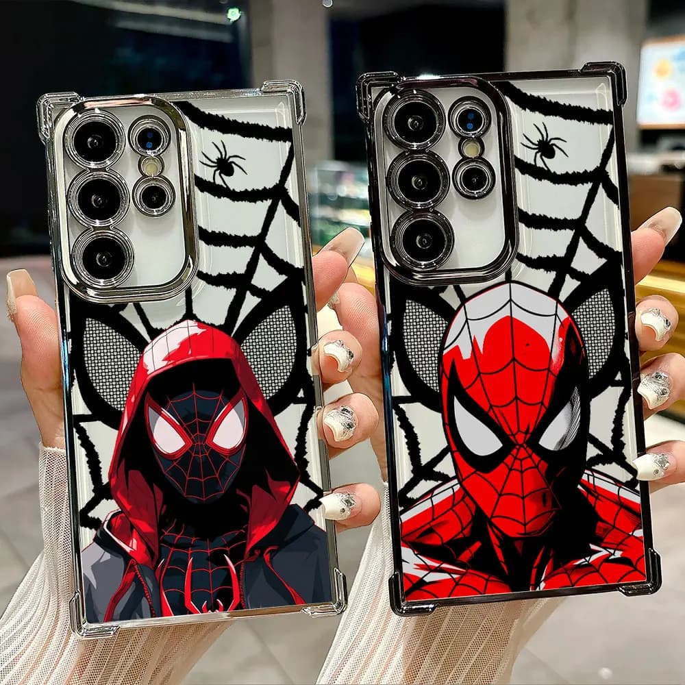 Custodia Spiderman Miles Morales Heroes per Samsung Galaxy S26 S25 S26 Ultra Edge S24 S23 S22 Plus S21 Ultra FE 5G Marvel
