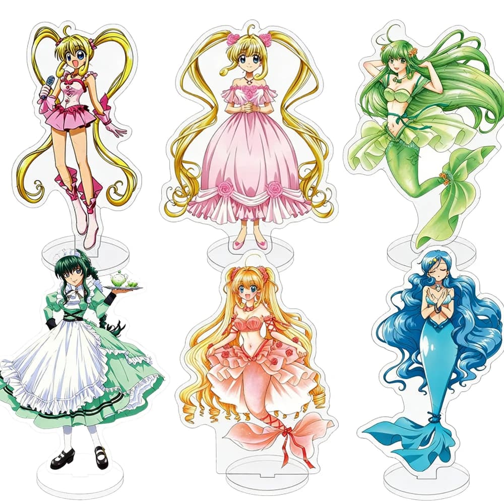 Mermaid Melody Stand Up Sign Ruchia Toin Rina Hosho Anime Cartoon Ornamenti da Scrivania Figura Sara Collezione Studenti Regalo di Compleanno