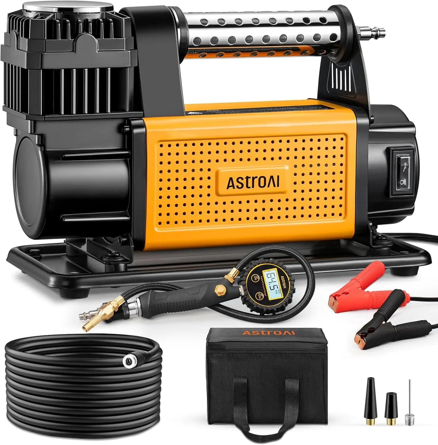 Gonfiatore per pneumatici con compressore d'aria 7.06 CFM a sgancio rapido da 12 V per impieghi gravosi per la manutenzione di veicoli e lavaggio auto