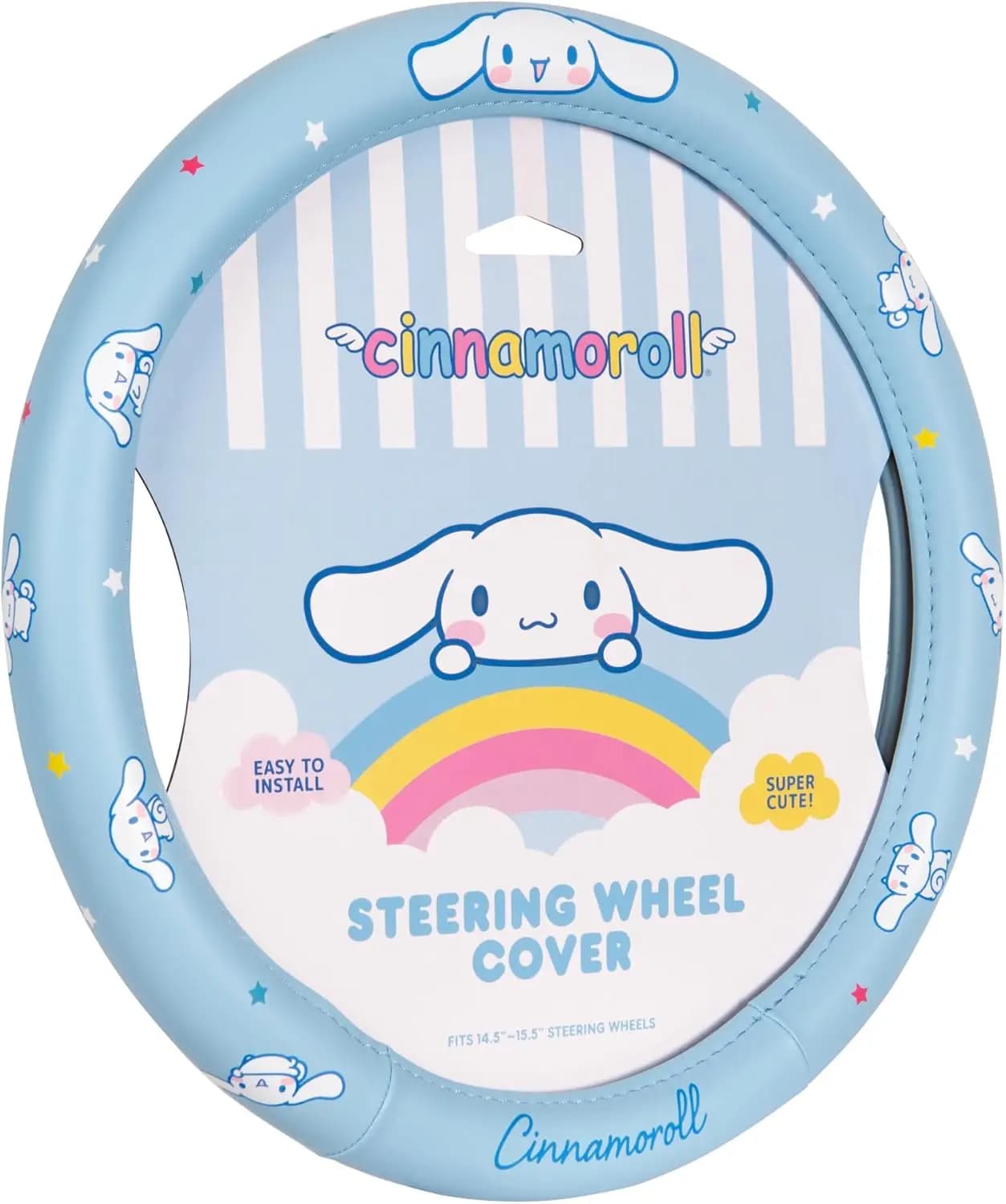 Coprivolante per Auto Blu Carino, Universale 14.5-15 Pollici, Regalo Elegante per Donne