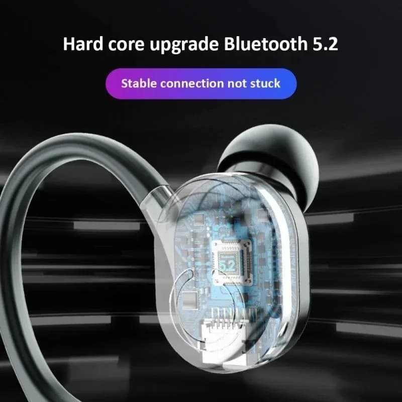 Auricolare Bluetooth wireless V5.2 Auricolari wireless Cuffie intrauricolari Auricolari singoli Cuffie da lavoro per ufficio da corsa impermeabili