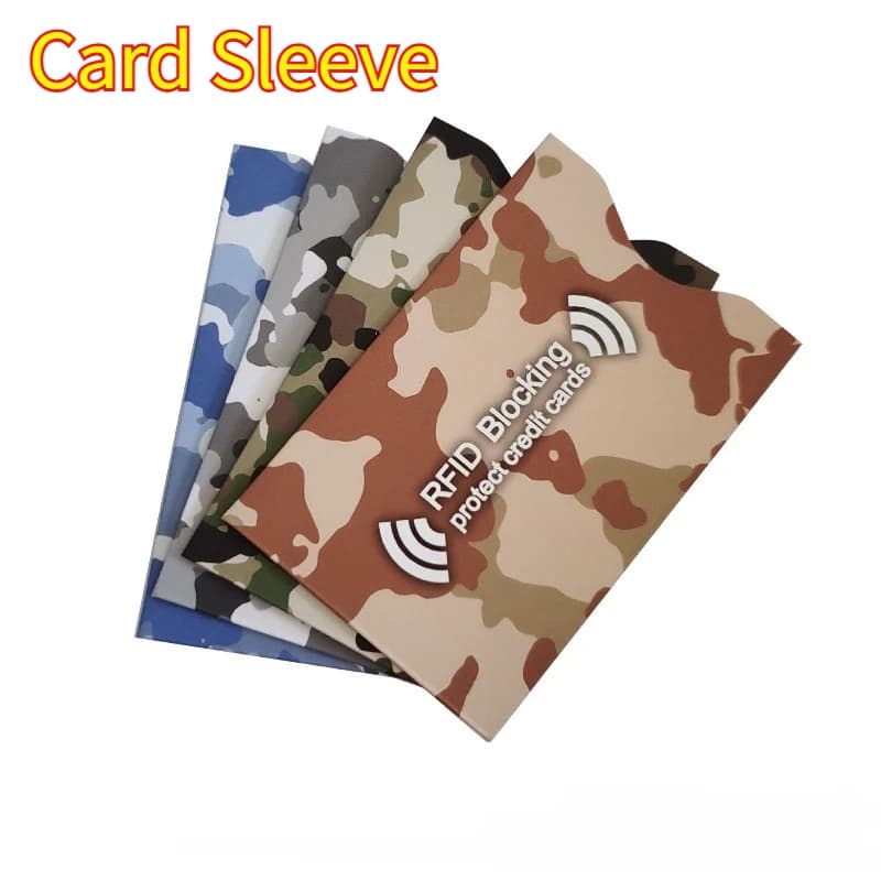 10 Pezzi Porta Carte Bancarie RFID Intelligente Antifurto in Carta Spazzolata e Foglio di Alluminio, Custodia Protettiva per Carte con Protezione RFID
