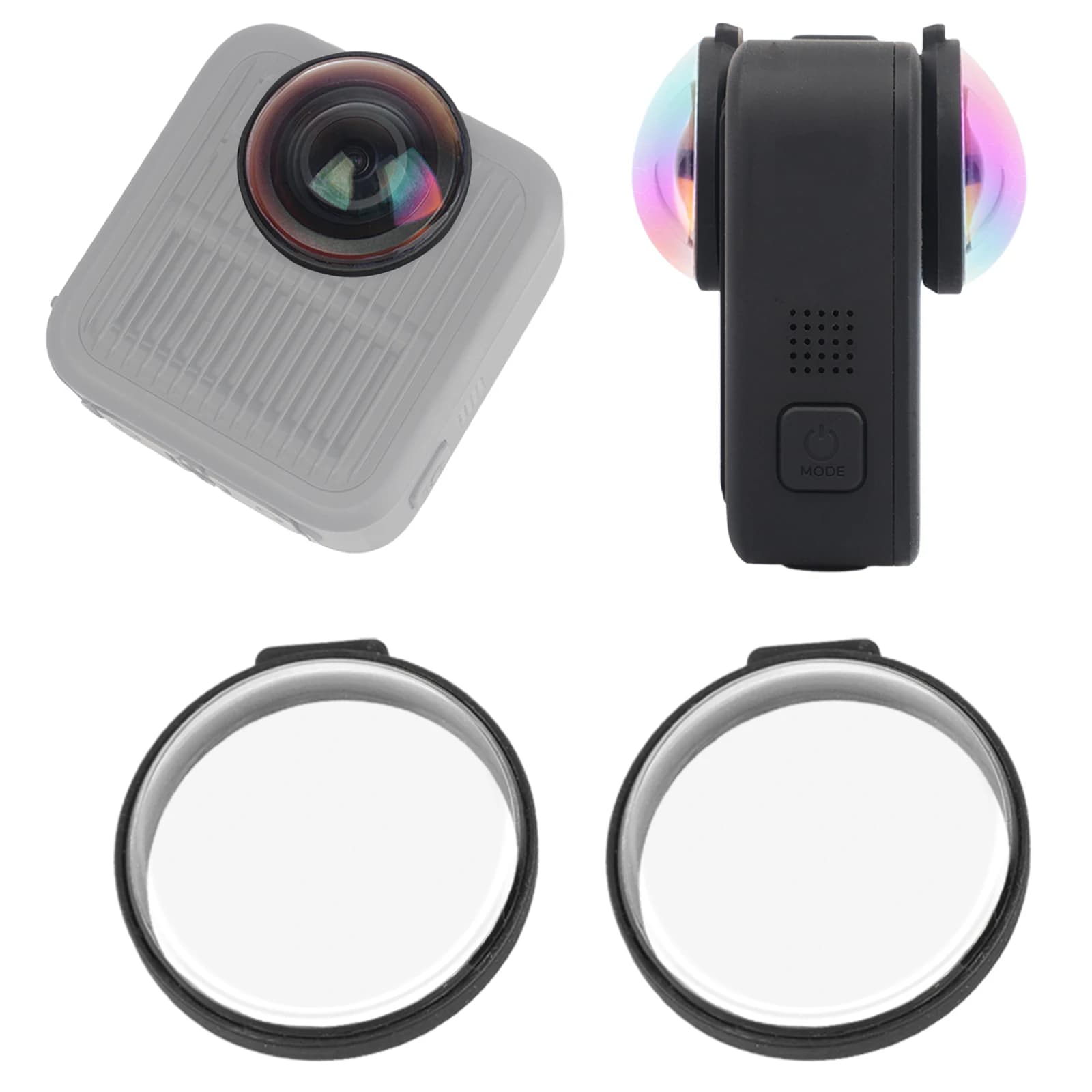 Copriobiettivo Antiurto per GoPro MAX 2, Pellicola Protettiva per Fotocamera, Protezione per Lenti, Accessorio Protettivo per Obiettivo