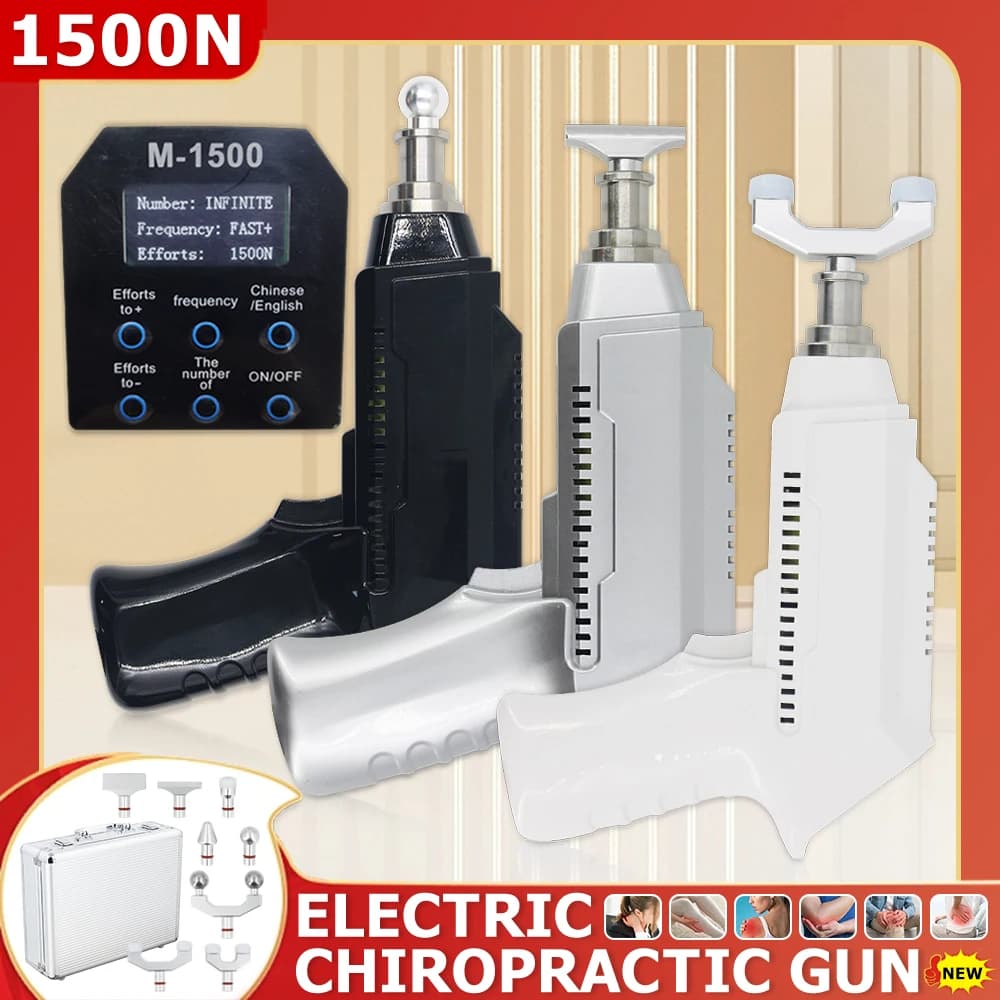 Electric Correction Gun 1500N Spinal Adjustable Instrument Impulse Spine Cervical Massager Chiropractic Adjusting Tools 2026