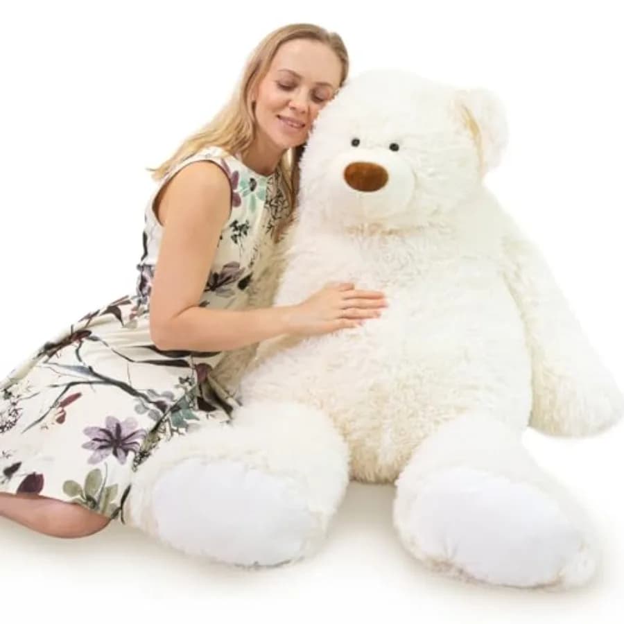 Orsacchiotti giganti di peluche da 47 pollici, orsacchiotti di peluche enormi, orso polare di peluche grande, regalo per ragazzi, compleanno, San Valentino