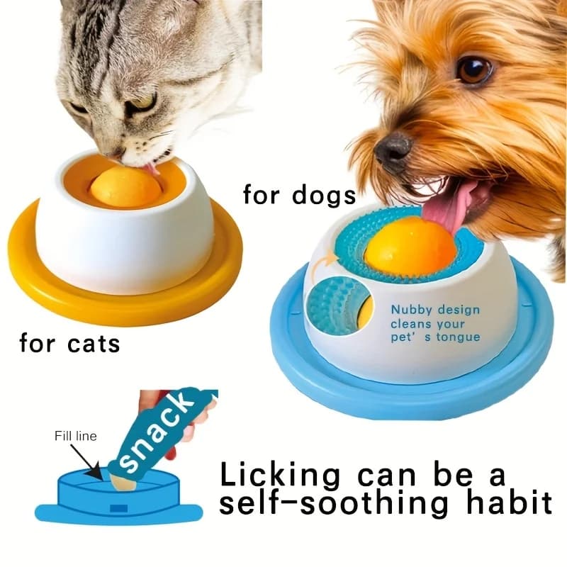 Carpet for licking yogurt for pets, interactive dish for dogs and cats - Interactive bowl for snacks, promotes dental health, pet licking mat