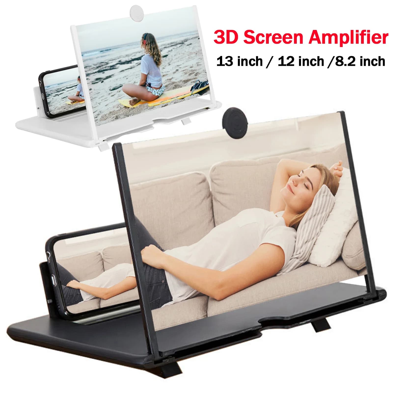 14 Inch 3D Screen Enlargement Lens For Cell Phone Screen Projector for HD Expansion Bracket for Smartphone Display