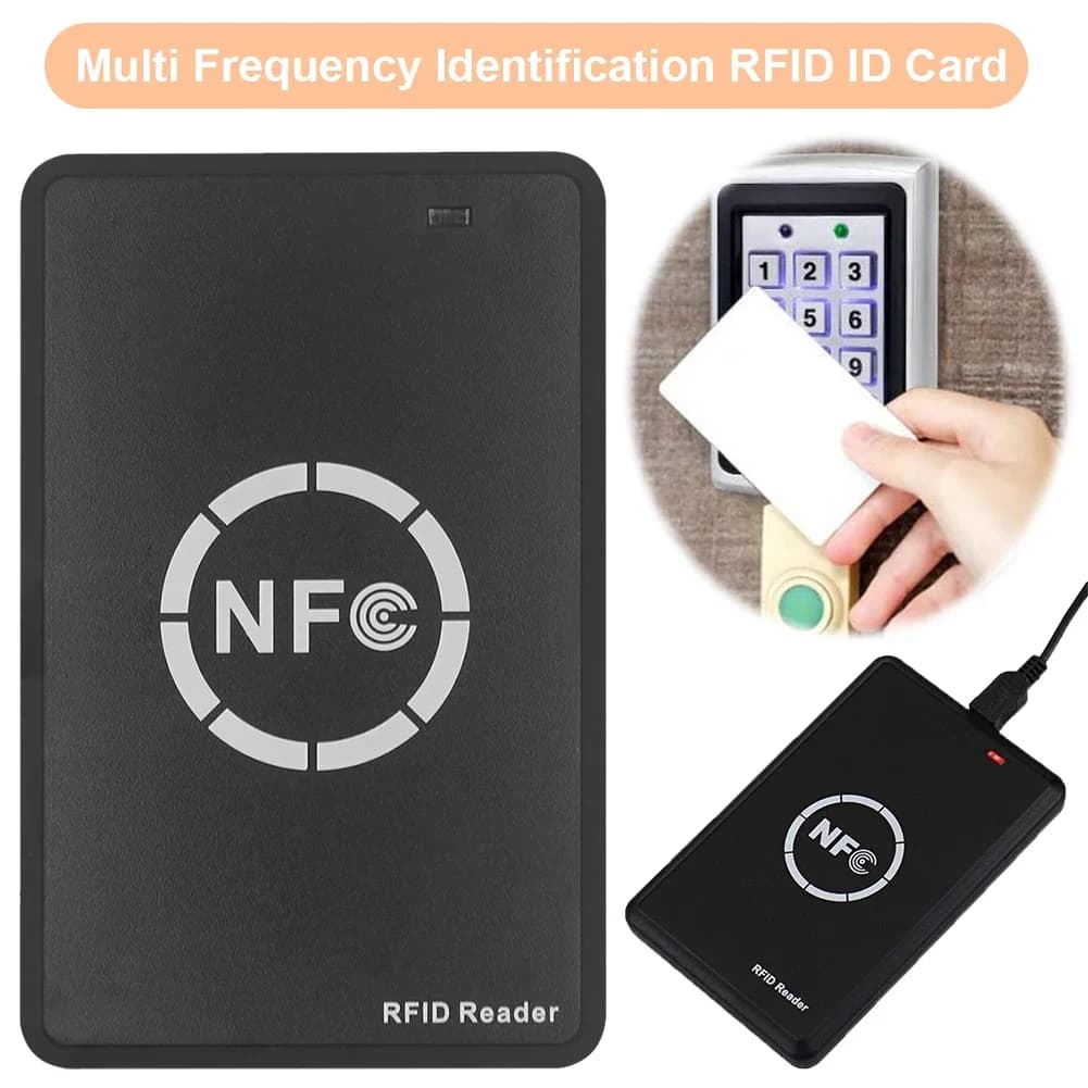 Duplicatore RFID NFC 13,56 MHz/125 KHz/250 KHz Lettore di smart card Scrittore Programmatore crittografato Copiatrice di schede di controllo accessi intelligente USB