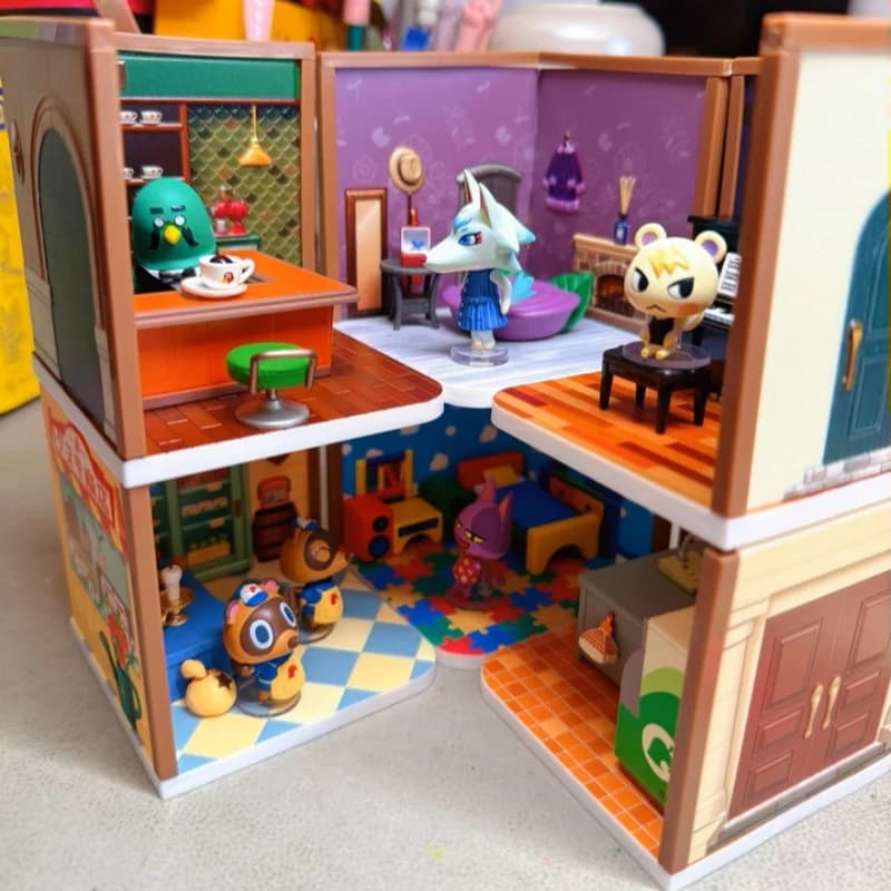 Re-Ment Animal Crossing Happy Room Blind Box Miniature Table Ornament Collection of Figures Christmas Gift for Kids Original