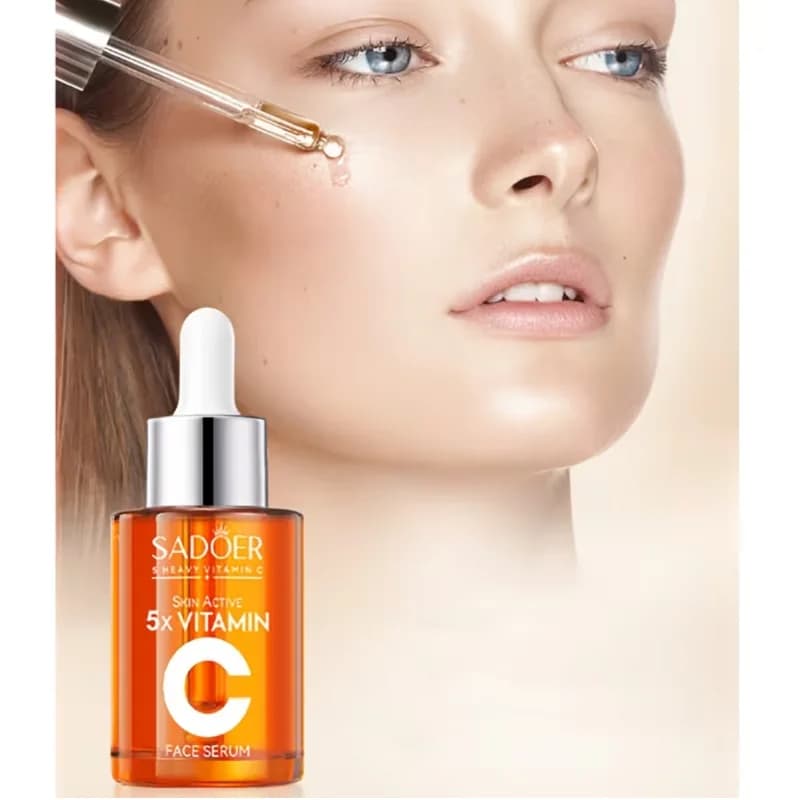 2Pcs 5x Vitamin C Face Serum Per Bottle 30ml, Gentle Texture, Hydrates And Moisturizes The Skin