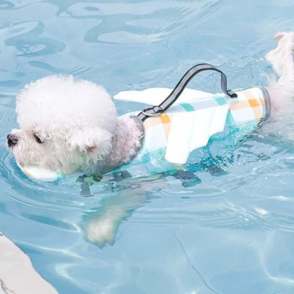 Giubbotto di salvataggio regolabile per cani, costume da bagno impermeabile a forma di ape/dinosauro, con maniglia di sicurezza, gilet da nuoto per animali domestici, per spiaggia e surf