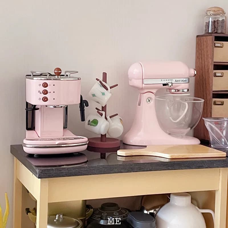 1:6 metal support mixer Chef machine blender model kitchen doll house miniature furniture for OB11 BJD Lol Blyth accessories for dolls