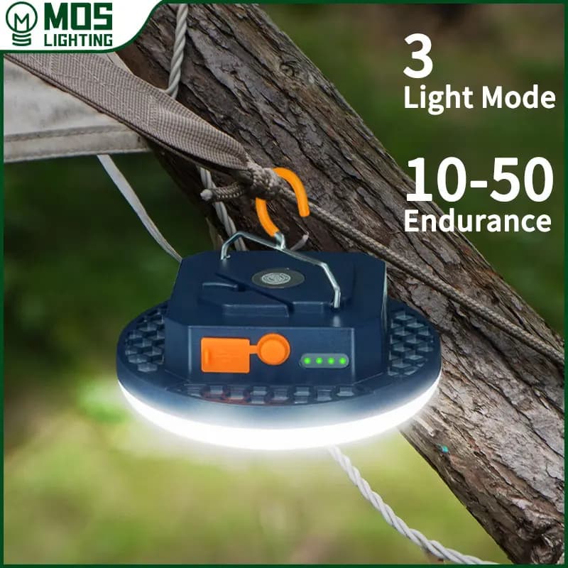 MOSLIGHTING Camping Light Rechargeable Lantern Portable Flashlight Emergency Lights for Night Market Outdoor Camping Tent Lamp