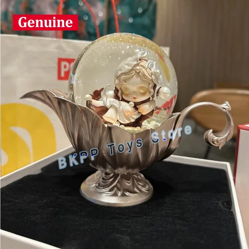 Genuine POPMART SKULLPANDA Dining Table Series Snow Globe Passport Holder Storage Collectible Ornament Gift For Adult Collectors