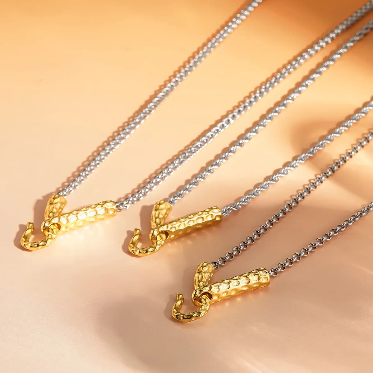 Collana Asimmetrica Irregolare da Donna in Acciaio Inossidabile 304, Catena Figaro Intrecciata, Gioielli alla Moda, Regali per Festival, Accessori