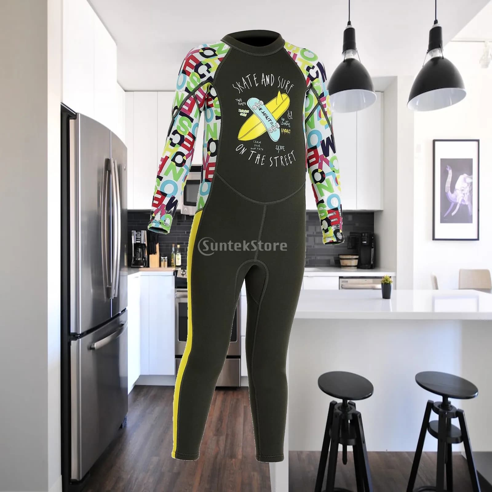 Thermal Kids Wetsuit Full Body Diving Suit Snorkelling 50+ Back Zip Suit
