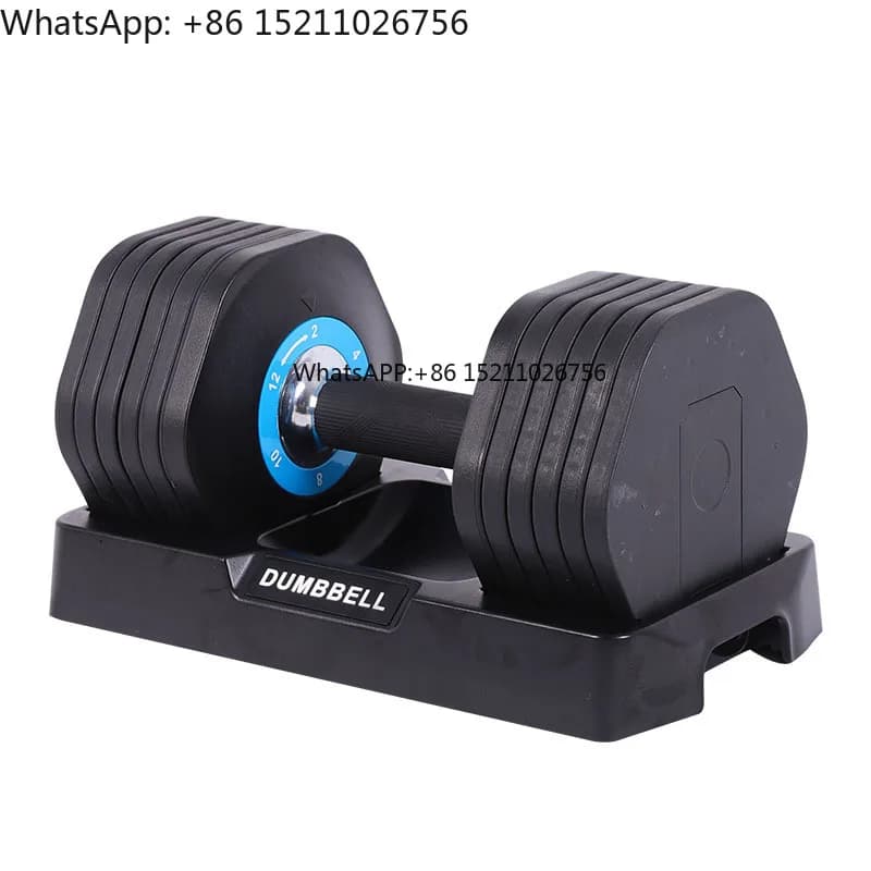Set di Manubri Regolabili 2kg 4kg 6kg 8kg 10kg 12kg, Incrementi da 2kg, Attrezzatura per Fitness Domestico, Pesi Liberi