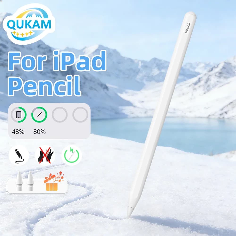 Penna Stylus 2026 per iPad 10a Gen 11 A16, Pen Pro 13 M5, 12.9 Air 11 M4 M3 5 4 Mini 7 6 con ricarica wireless e rilevamento del palmo