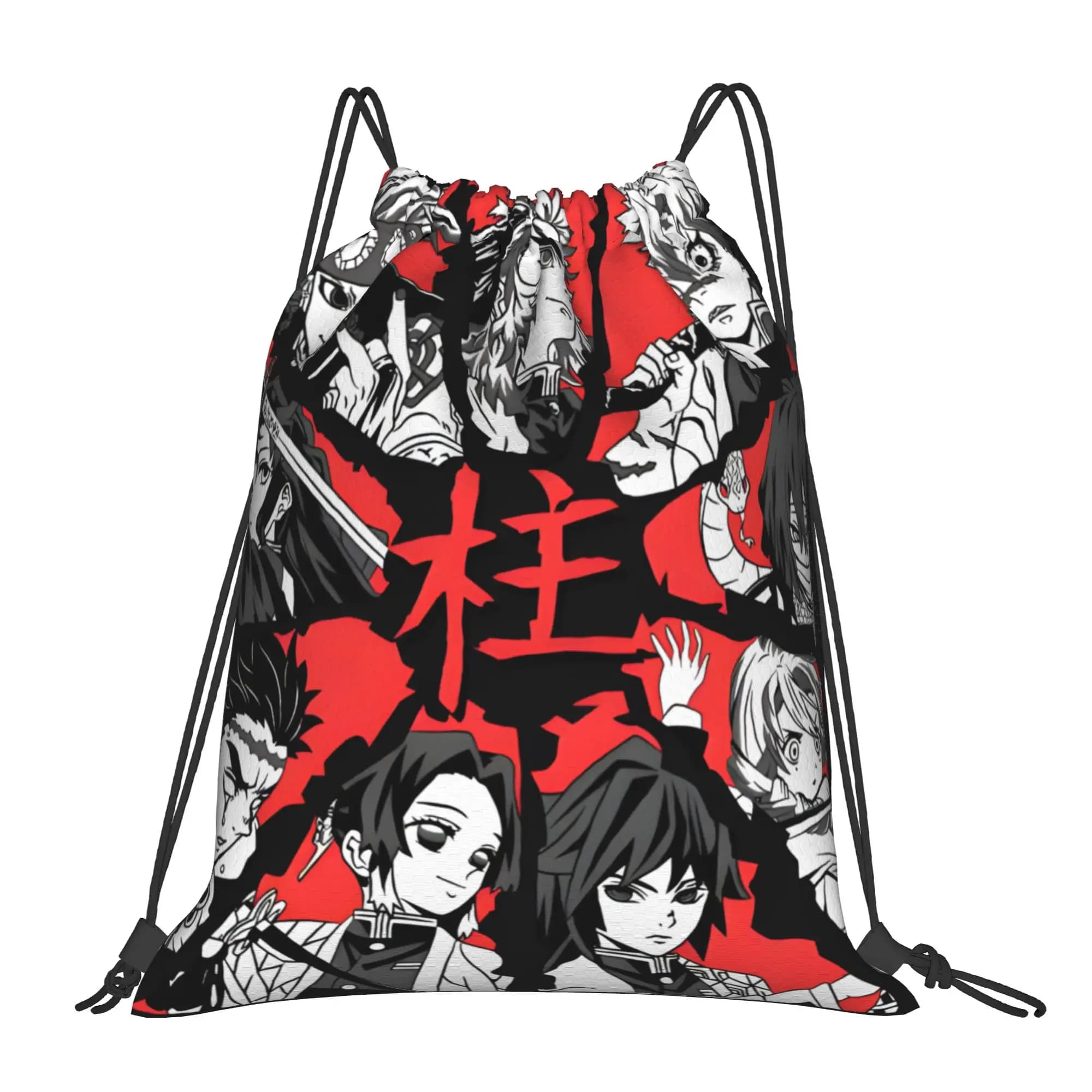 1 pz Borsa con coulisse Hashira Collection Demon Slayer Anime, Zaino portaoggetti da palestra, Borsa porta scarpe per la scuola