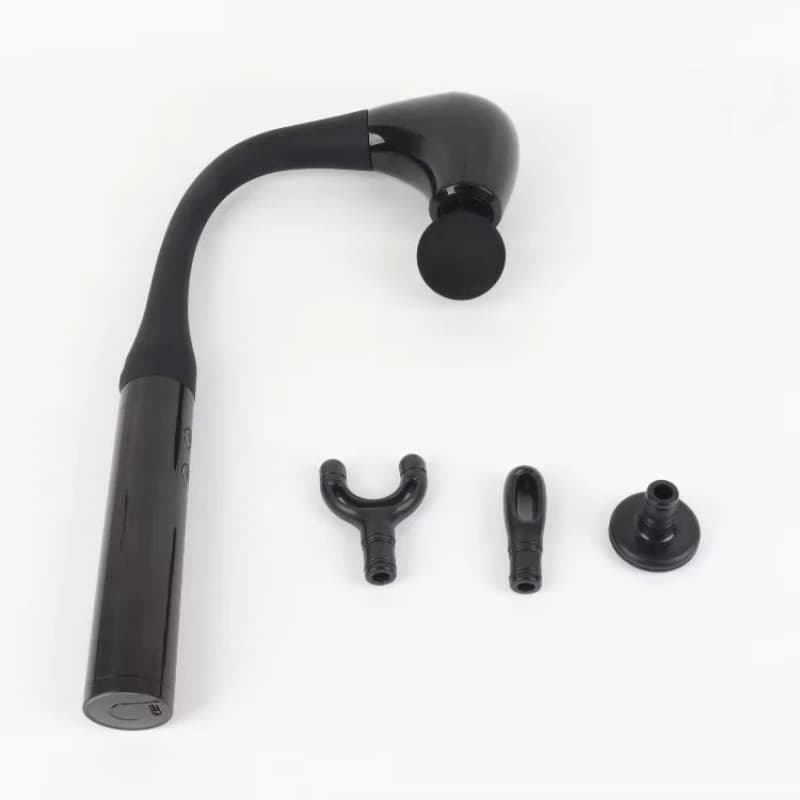 Pistola massaggiante per tessuti profondi, massaggiatore a percussione portatile, impugnatura rimovibile, ricarica USB tipo F