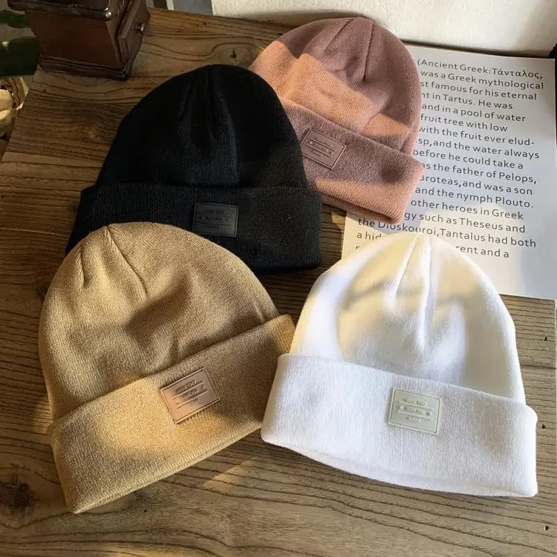 Winter Hats For Unisex Beanies Knitted Solid Cute Hat Lady Autumn Female Beanie Caps Warmer Bonnet Men Casual Cap