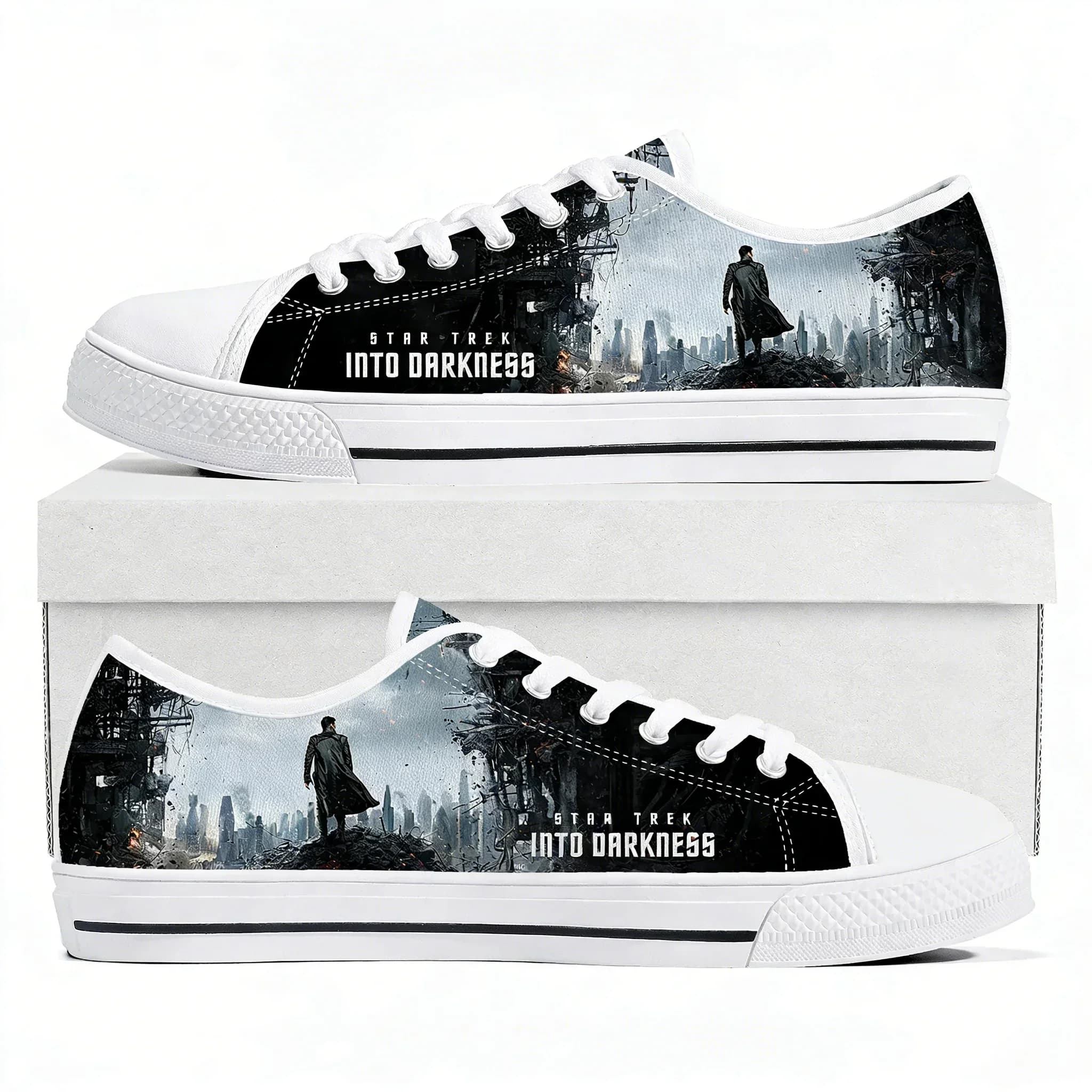 Star Trek Into Darkness Low Top High Quality Sneaker Mens Womens Teenager Canvas Sneaker Casual Shoes Patterns Customized Shoes