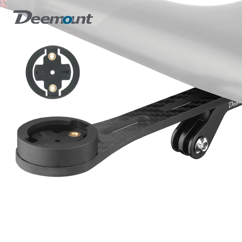 Staffa per computer per bicicletta in fibra di carbonio con adattatore per fotocamera sportiva in lega di alluminio Supporto per supporto per faro per tachimetro per bici da strada