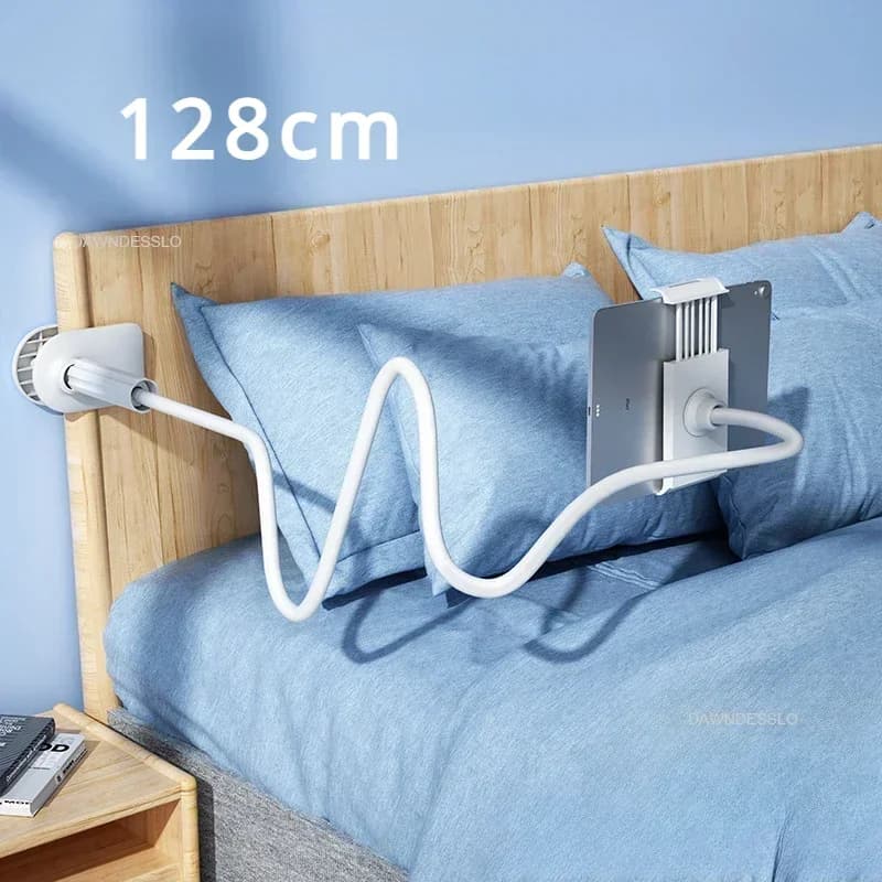Supporto per telefono da 128 cm Supporto per staffa pigra Poggiatesta Letto 360 Bracci lunghi flessibili Supporto per morsetto per iPhone Samsung e dispositivo da 3,5 ~ 6,7 "