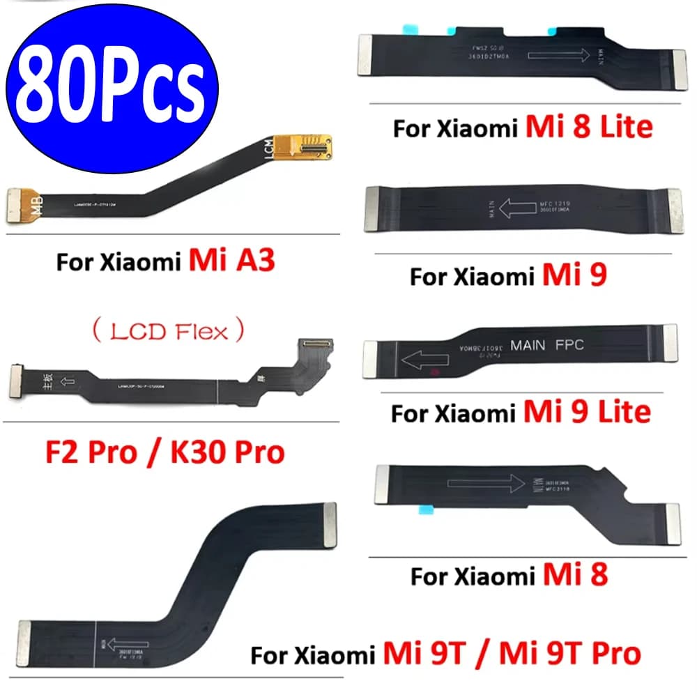 80 pezzi, NUOVO connettore principale scheda madre per cavo flessibile a nastro schermo LCD per Xiaomi Poco Mi A1 A2 9 8 Lite A3 9T F2 Pro / K30 Pro