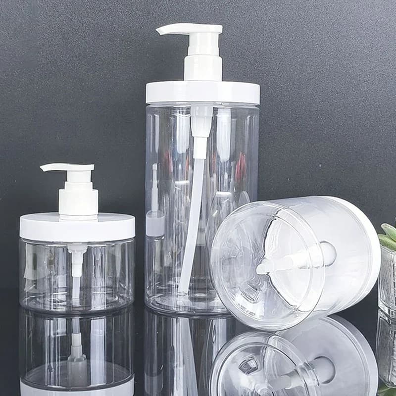 100-800ml Bottiglia Dispenser di Sapone Shampoo Bottiglia di Gel Doccia Riutilizzabile Bocca Larga Lozione Disinfettante per le Mani Bottiglia Contenitore per il Bagno