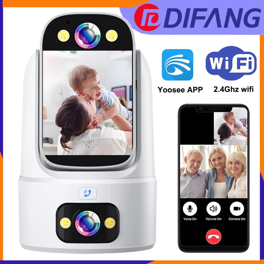 DIFANG Yoosee Videochiamata Baby Monitor Telecamera con schermo da 2,8 pollici Monitoraggio del pianto del bambino Chiamata con un clic Baby monitor per animali domestici anziani