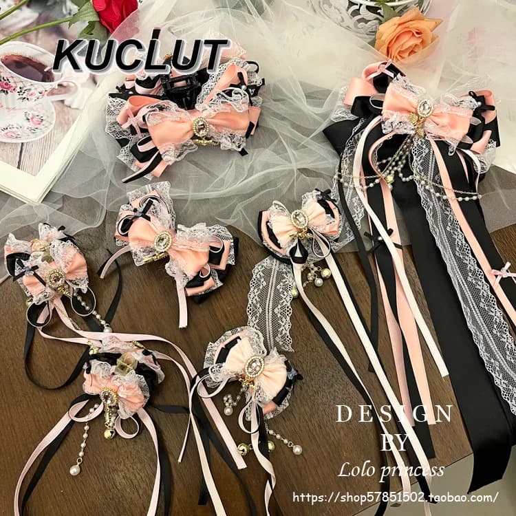 Fermaglio per Capelli Stile Lolita, Accessori per Capelli da Ragazza Dolce e Cool, Moda Carina 2026, Nuovo Copricapo, Fermaglio a Farfalla Dolce