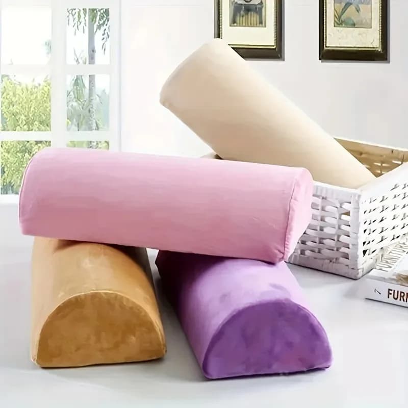 1 pz cuscino di supporto semicircolare cuscino in lattice cuscino lombare a rimbalzo lento cuscino lombare ergonomico antiscivolo per l'home office