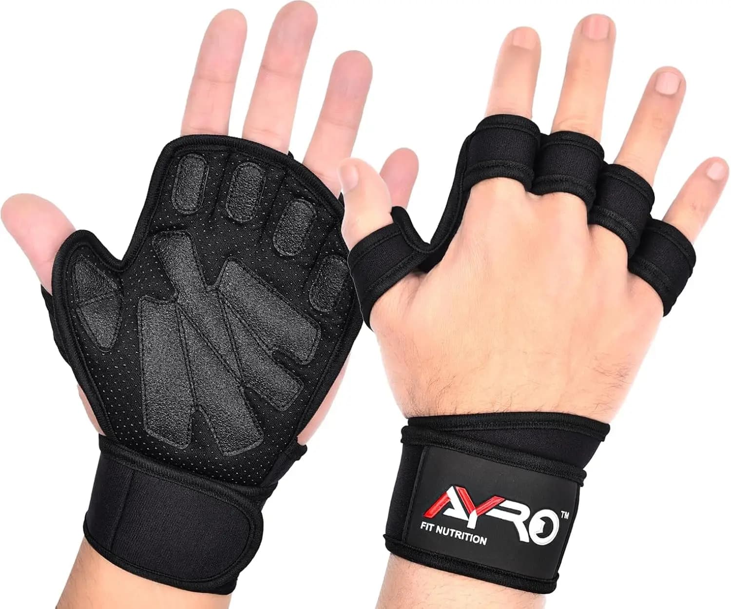 AYRO Workout Gloves for Men & Women – Gym Gloves for Men, Weight Lifting Gloves, with Wrist Support, Breathable Palm Padding, No