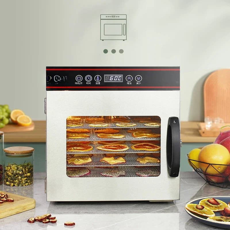 Essiccatore Domestico per Frutta, Macchina per Frutta Secca, Disidratatore Alimentare, Essiccatore ad Aria per Carne e Verdure, 8 Livelli