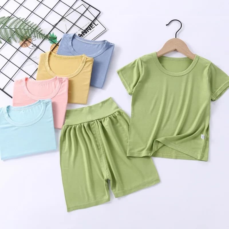 Primavera Estate Neonate Vestiti Pigiama Set Bambini Ragazzo Modale Homewear Modale Indumenti da letto Abbigliamento per interni per bambini Pigiama Vestito