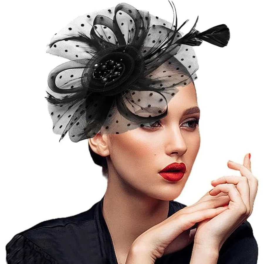 Fascinators Hats 20s 50s Pillbox Hat Cocktail Tea Party for Women,One Size