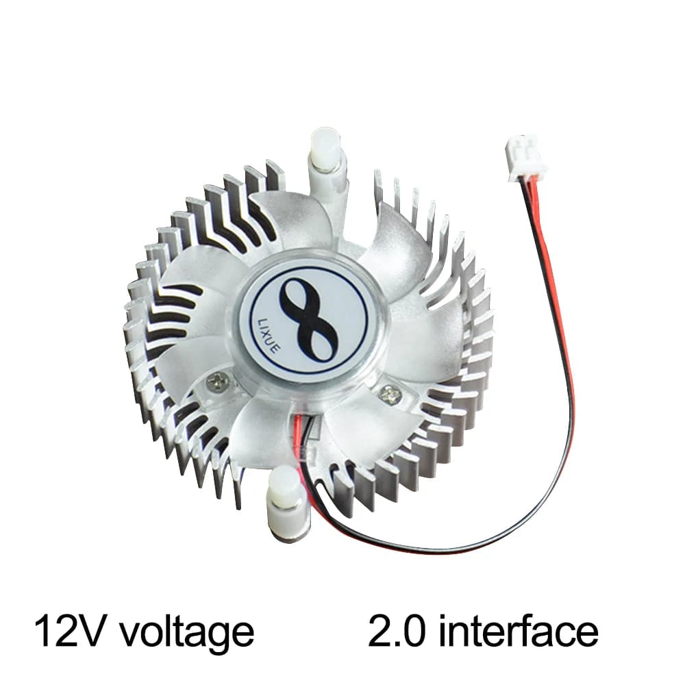 Tappetino di raffreddamento del dissipatore di calore in lega di alluminio DC 5V 12V con ventola per la maggior parte della ventola del dissipatore di calore per PC desktop fai-da-te