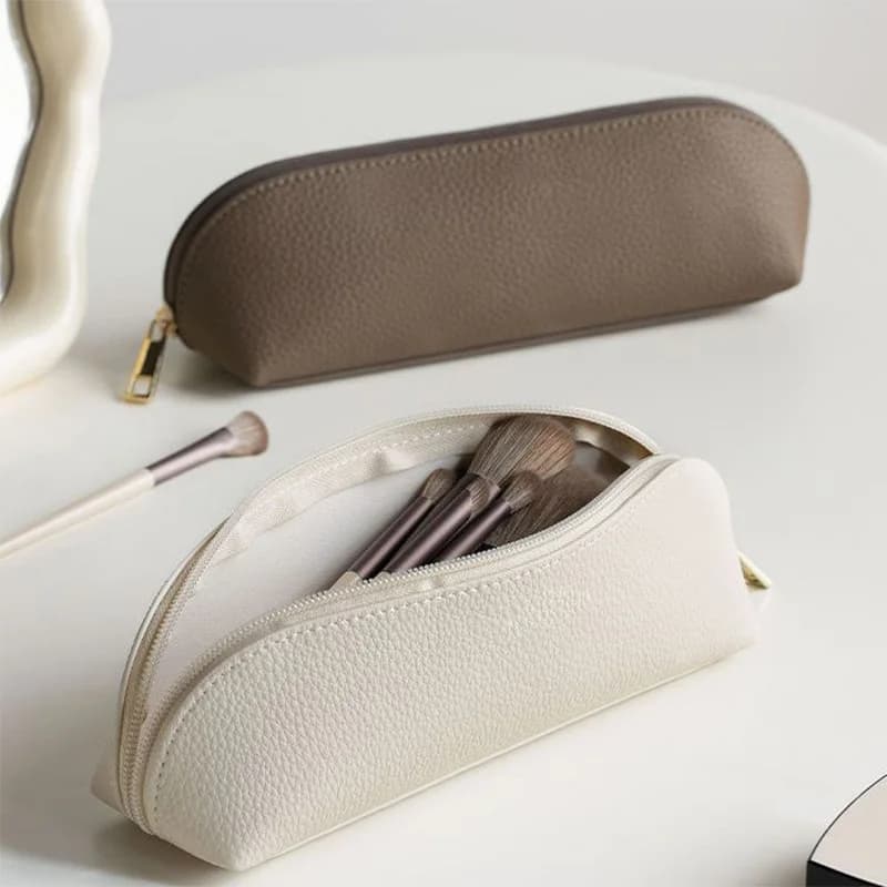 WERLLANDS PU Leather Makeup Bag, Women's Multi-Color Premium Travel Cosmetic Pouch, Portable Toiletry