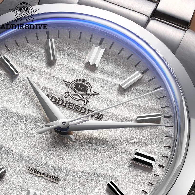 ADDIESDIVE 36mm Men's Watch Desert Dial Bubble Mirror Pot Cover Glass 10Bar Waterproof Quartz Watch AD2030