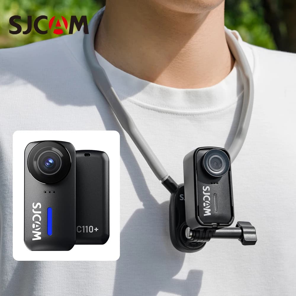 SJCAM C110+ Action Camera 4K 30fps 170° ° Six Axes Ultra Largo Anti-Vibration Sports Camera for Cycling, Skiing and Vlogging