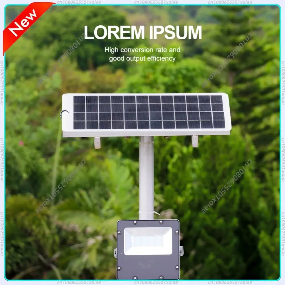 Caricabatterie Solare 12V con Porta DC e Moschettone, Power Bank Solare 10W per Batterie 3.7V/Lampade da Giardino