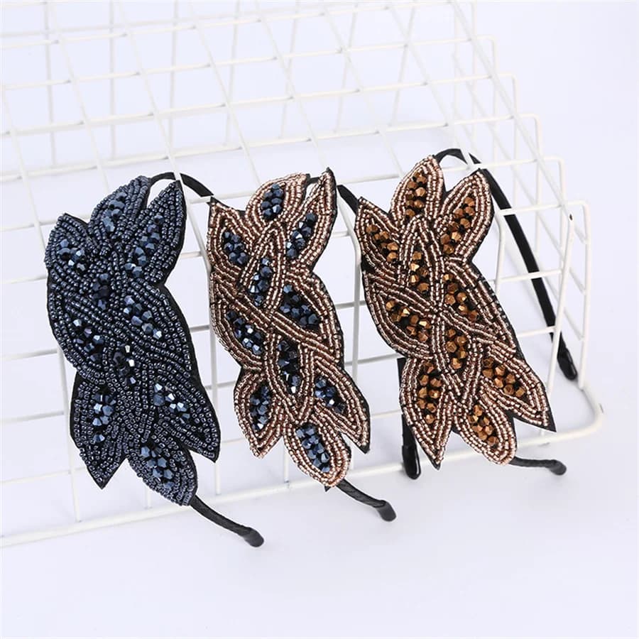 Bohemian retro crystal handmade hair hoop for women Korean style creative exquisite flower hair clip fashion hair accessories