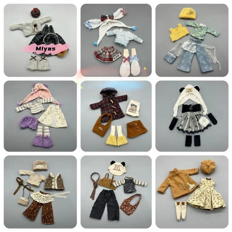 Set M-1 di vestiti fai da te, accessori per giocattoli, vestiti per bambole adatti per bambole da 30 cm in scala 1/6 GL Body Ghost Mom