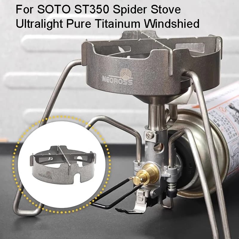For SOTO ST350 Titanium Spider Stufa Accessories Ultralight Titanium pure windscreen Kitchen Frangivento Camping Tourism Picnic