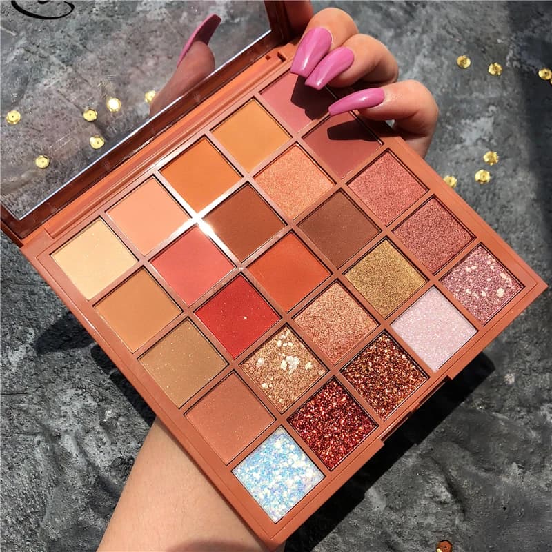 New 25 colors Palettes of eye shadows beauty matte enamel makeup Glitter makeup Palettes of shiny cosmetic eye shadows