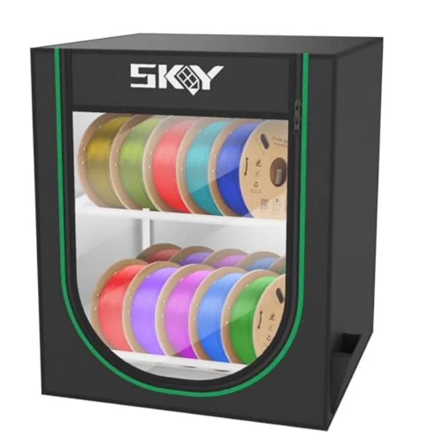 Scatola porta filamenti per stampante 3D - Porta filamenti in metallo a 2 livelli con copertura in tessuto, - Supporto per filamenti 3D per casa, ufficio