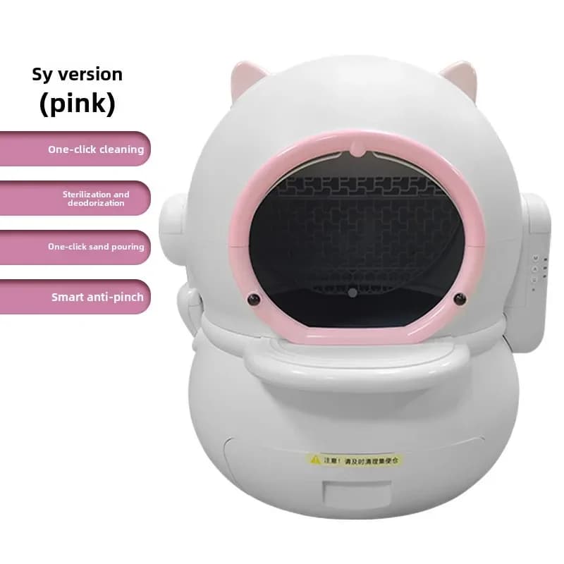 Popolare lettiera per gatti intelligente per animali domestici, pulizia completamente automatica, elettrica, grande deodorante, toilette per gatti completamente chiusa, batteria super lunga
