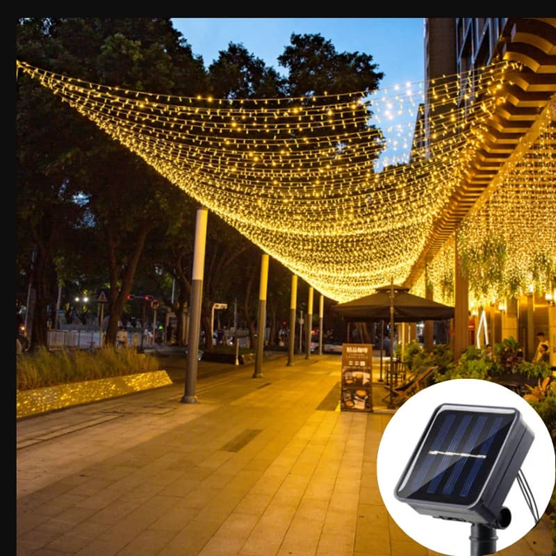 Decorazione Casa 2026, Luci Solari da Esterno a Forma di Ghiacciolo, Illuminazione a LED per Giardino, San Valentino, Matrimoni, Feste, Ramadan