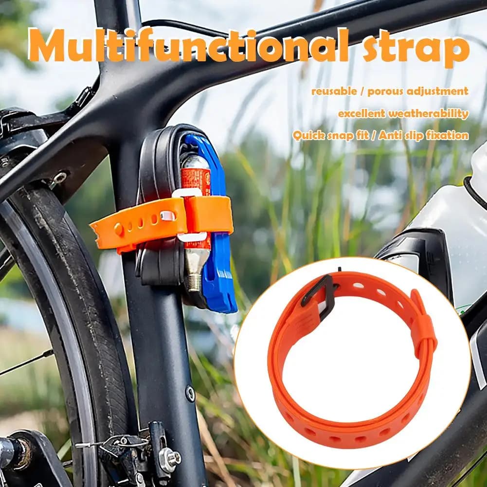 Fascette in Silicone Riutilizzabili con Fibbia, Cinghie in Gomma Multiuso per Ciclismo all'Aperto, Gestione Cavi Domestici e Legatura